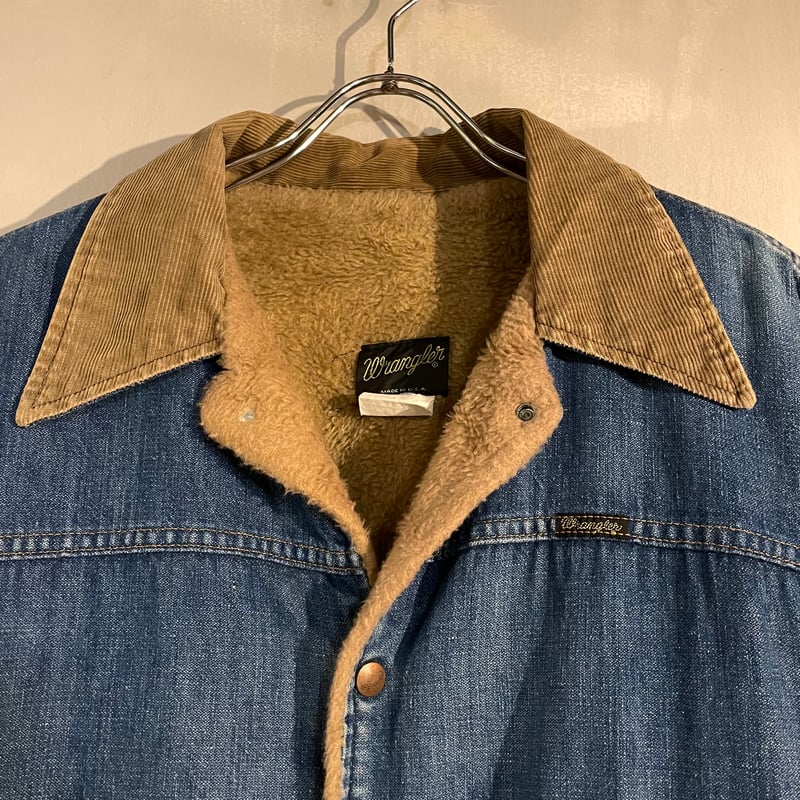 70s Wrangler 227MJL ボア デニムジャケット USA製 Size 46 ラン 70s Wrangler 227MJL ボア デニムジャケット USA製 Size 46 ラン