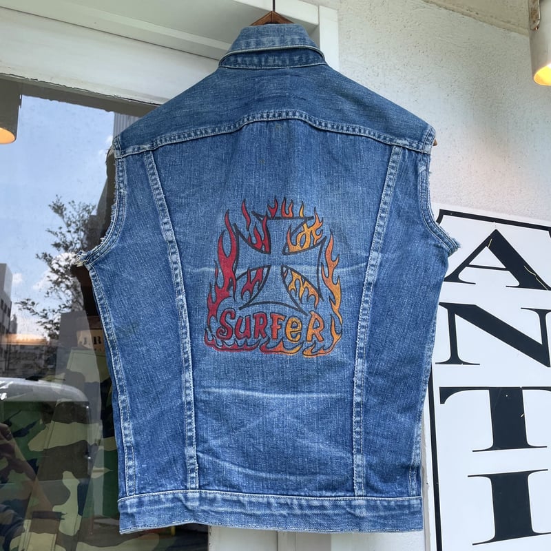 60s Wrangler 11mj デニムジャケット カットオフ バックプリント 60s Wrangler 11mj デニムジャケット カットオフ バックプリント