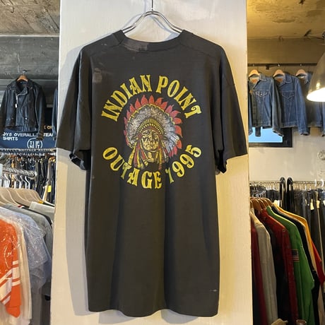 90s　INDIAN POINT S/S Tシャツ　OUTAGE 1995　インディアンヘッド　インディアンポイント　雰囲気系　(S3683)