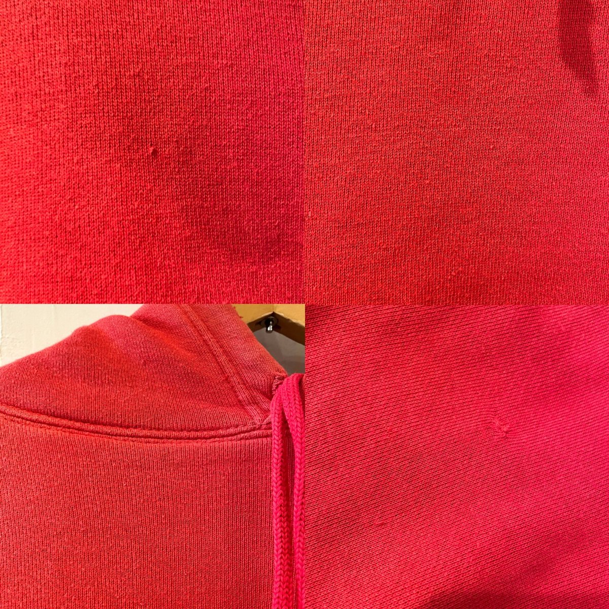 ヴィンテージサンフェード赤フーディ50s 値下げ交渉あり 50's UNKNOWN スウェットパーカー サンフェード レッド セット