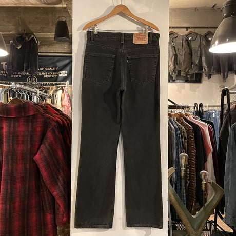 90s　Levis 517　ブーツカットデニム　ブラック　32×32　USA製　リーバイス　フレアパンツ　(S2990)