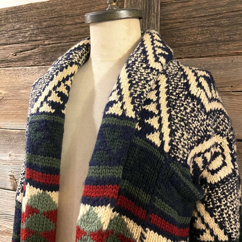 RALPH LAUREN COUNTRY 90s ネイティブ柄 ショールカラー RALPH LAUREN COUNTRY 90s ネイティブ柄 ショールカラー