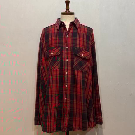 好配色 80s five brother ファイブブラザー ネルシャツ XL 希少 L 70's〜80's FIVE BROTHER ネルシャツ 青黒 好配色