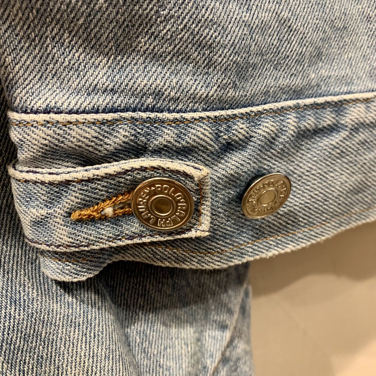 80s POLO RALPH LAUREN デニムジャケット インディアンヘッド 白 80s POLO RALPH LAUREN デニムジャケット インディアンヘッド 白