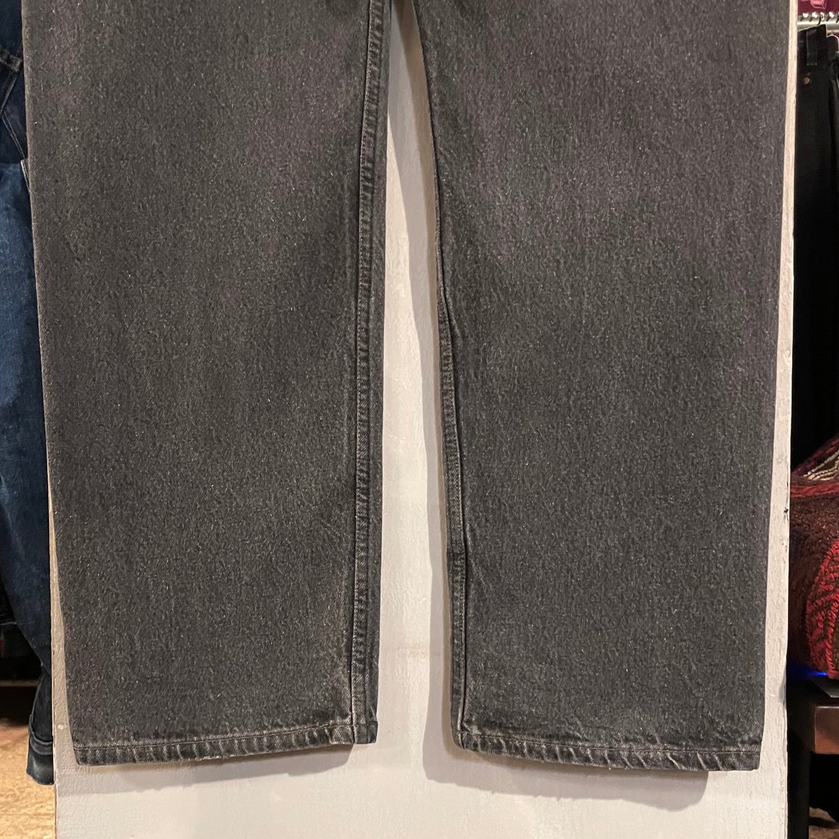 90s USA製 Levi’s 501 後染めブラックデニム 31/32 90s Levi's 501 先染め ブラックデニムパンツ 40×32 USA製 1995年
