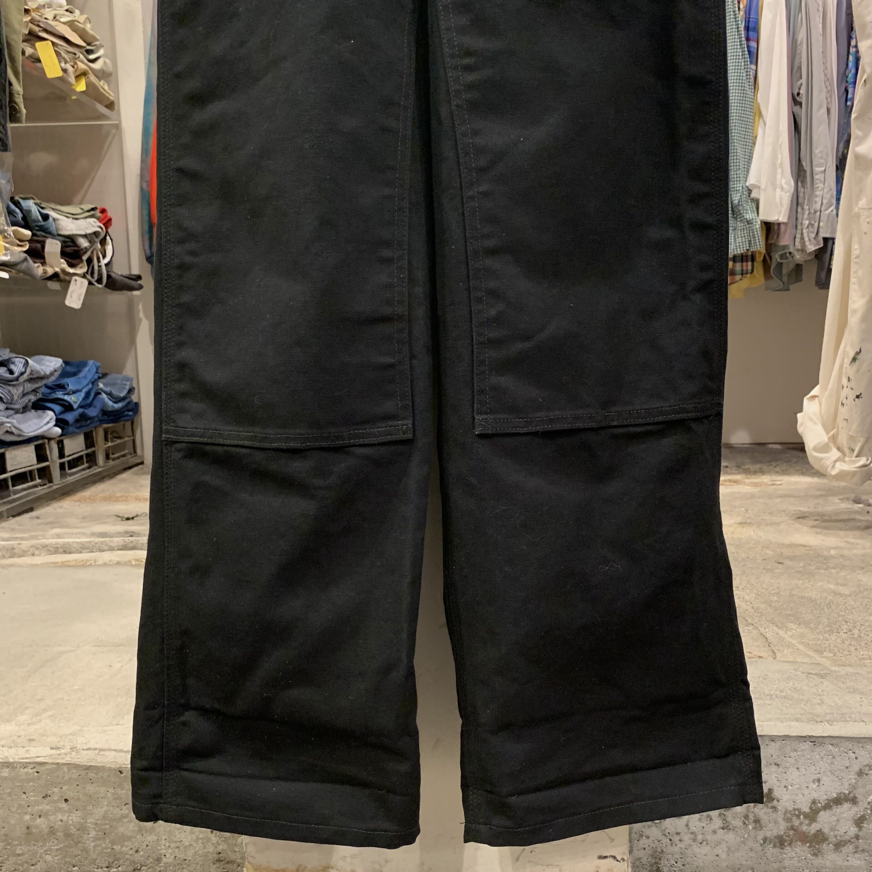 Carhartt ダック地 オーバーオール ダブルニー 黒 カーハート (S2299