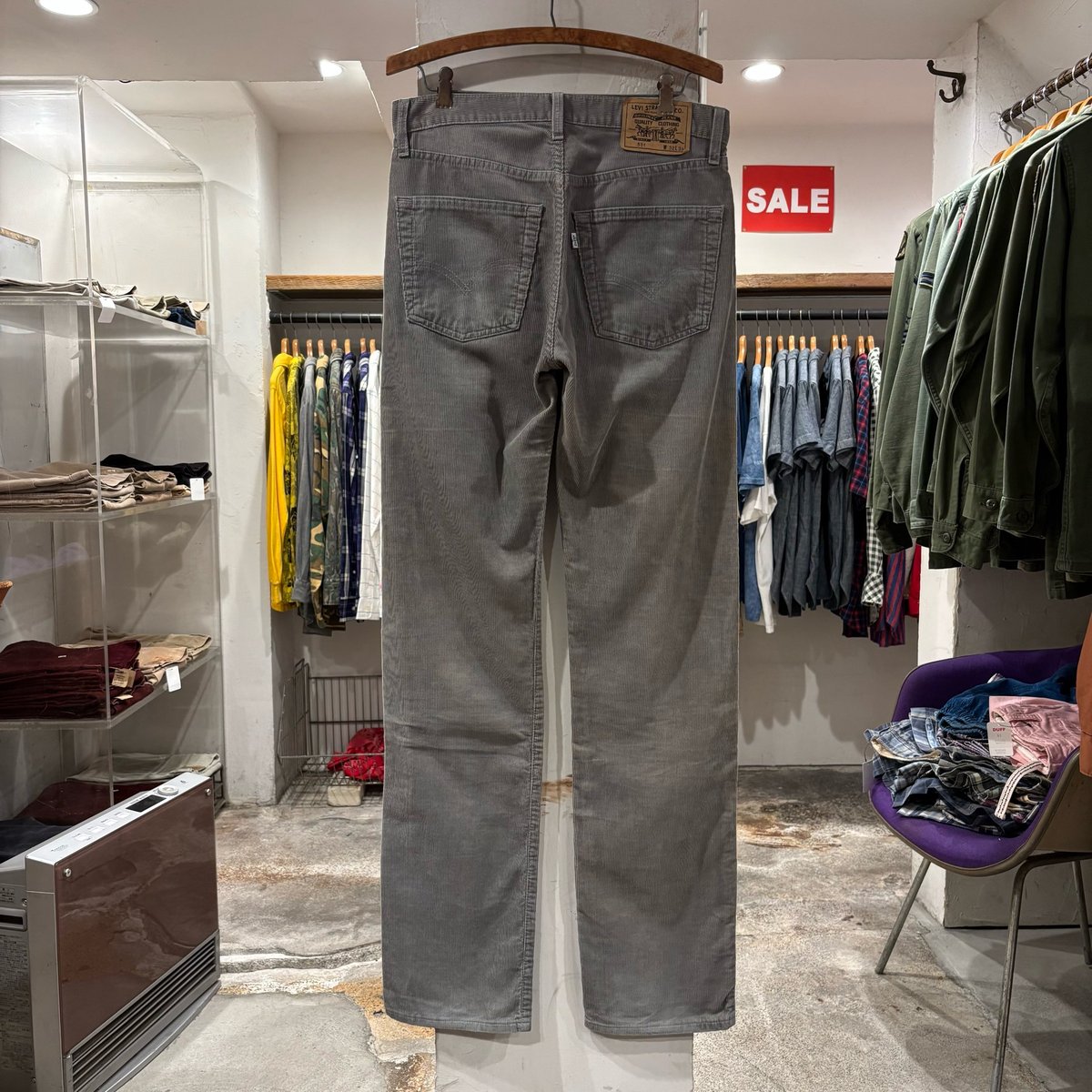 90s Levi's 551 6980 コーデュロイパンツ ユーロ リーバイス グレー系