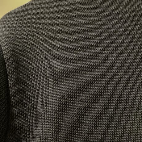 30's　LOWE&CAMPBELL ATHLETIC GOODS社　ヴィンテージ　レタードニットカーディガン　濃紺　(S0656)