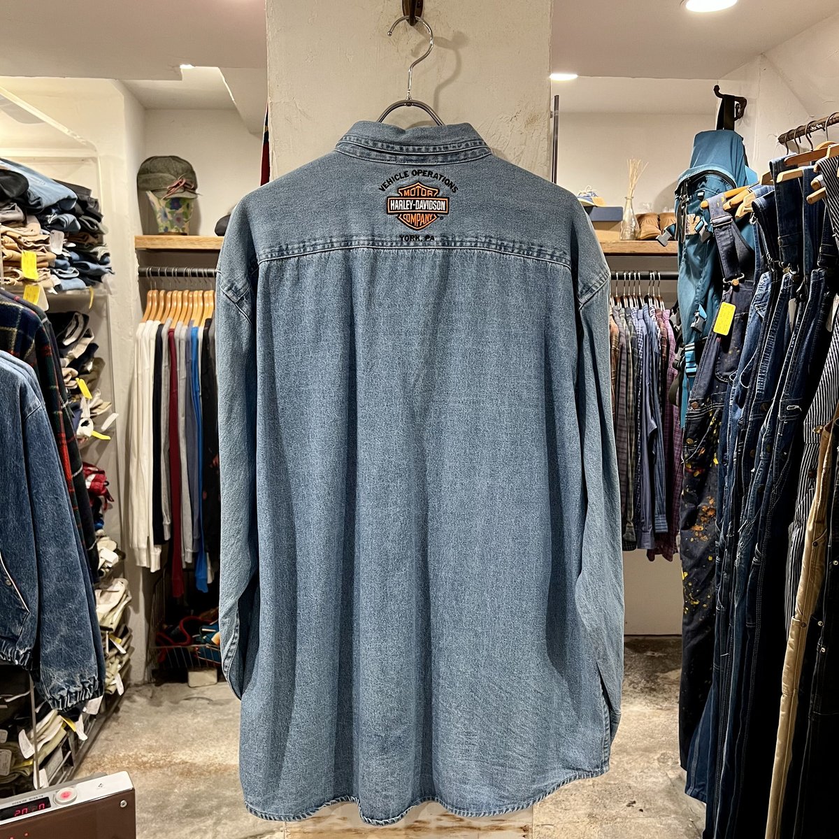 Harley Davidson L/Sデニムシャツ ハーレーダビッドソン
