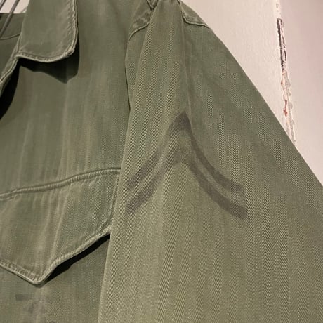 50s　USMC　P-53 HBT JACKET　マリンコープ　ヘリンボーンツイルジャケット　ミリタリージャケット　比翼　(S4465)
