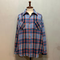 80s　BIGMAC　L/S ネルシャツ　Size L　USA製　コットンシャツ　(S5723)