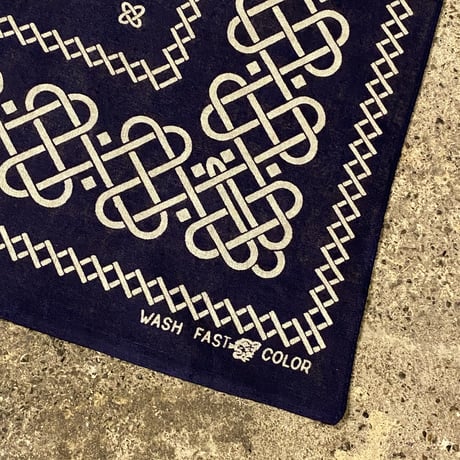 Bandana　ヴィテージバンダナ　虎　50s　紺　新品　(S0302)