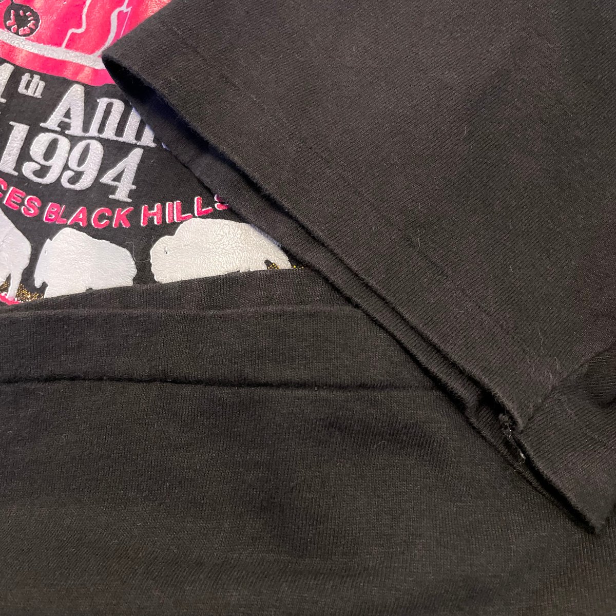 90s Hanes S/S バイクTシャツ BLACK HILLS USA製 Size L S