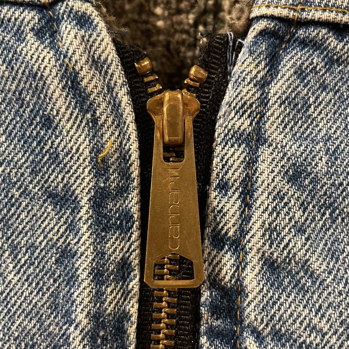 80s〜 Carhartt デニムベスト ネイティブ柄ライナー カーハート 80s〜 Carhartt デニムベスト ネイティブ柄ライナー カーハート