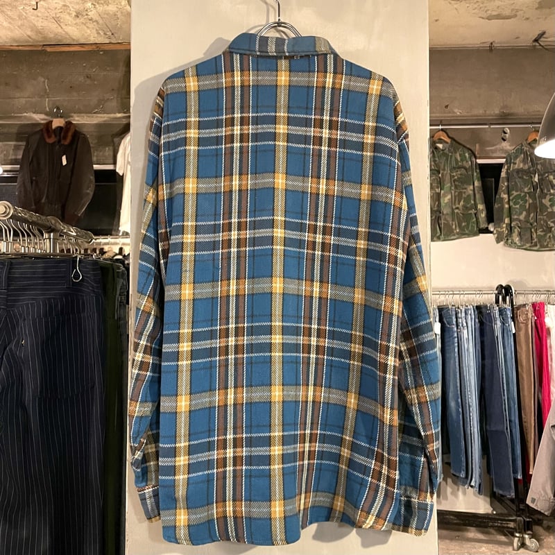 70s KINGS ROAD ネルシャツ SEARS コットンシャツ ヴィンテージシャツ