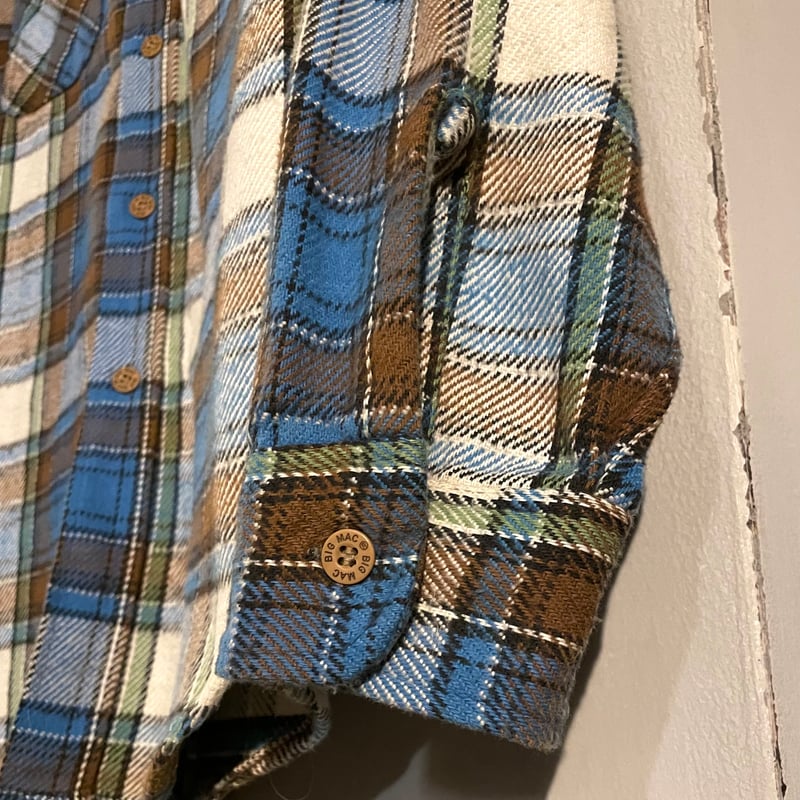 70s BIG MAC L/S ネルシャツ USA製 Size M コットンシャツ JC Pe 70s BIG MAC L/S ネルシャツ USA製 Size M コットンシャツ JC Pe