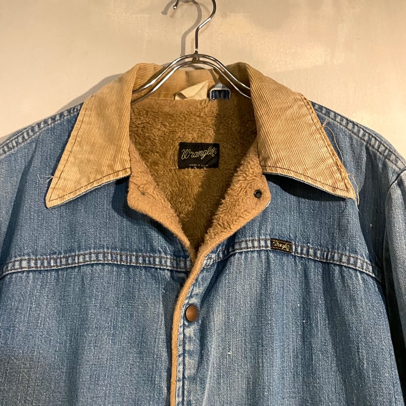 70s Wrangler 257MJL ボア デニムジャケット USA製 Size 42L 雰 70s Wrangler 257MJL ボア デニムジャケット USA製 Size 42L 雰