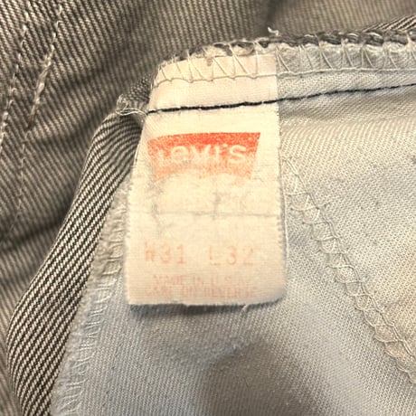 80s　Levi’s 505 先染め ブラックデニムパンツ　31×32　USA製　(S4626)