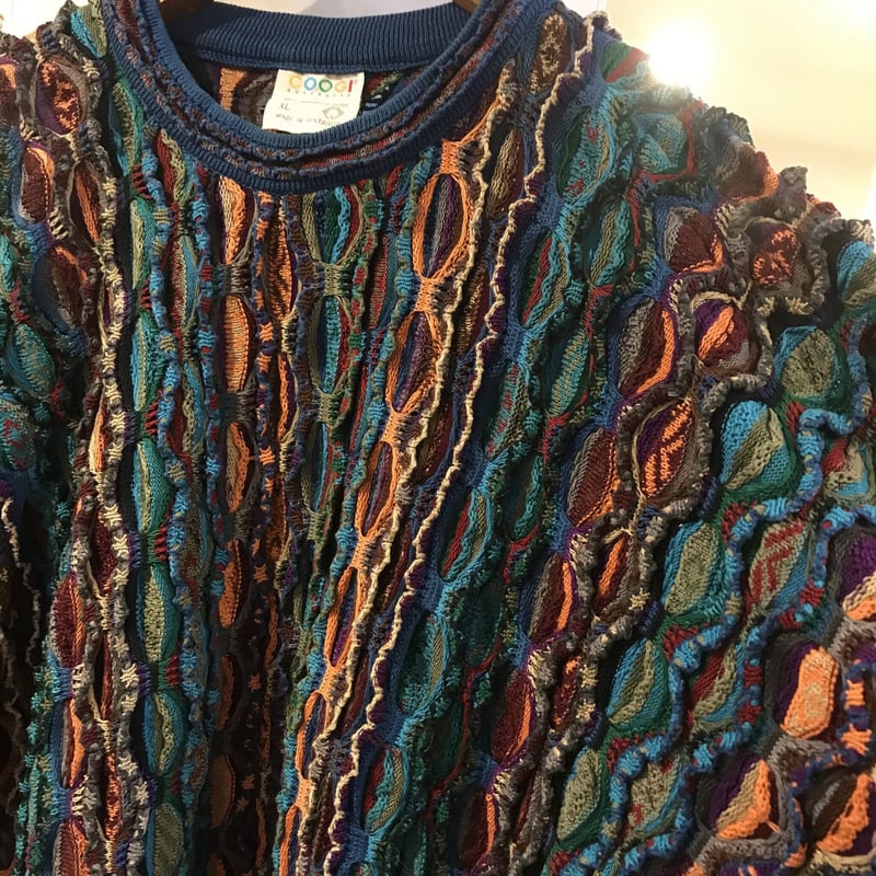 COOGI クージー マルチカラー Ⅴネック ニットセーター COOGI - coogi