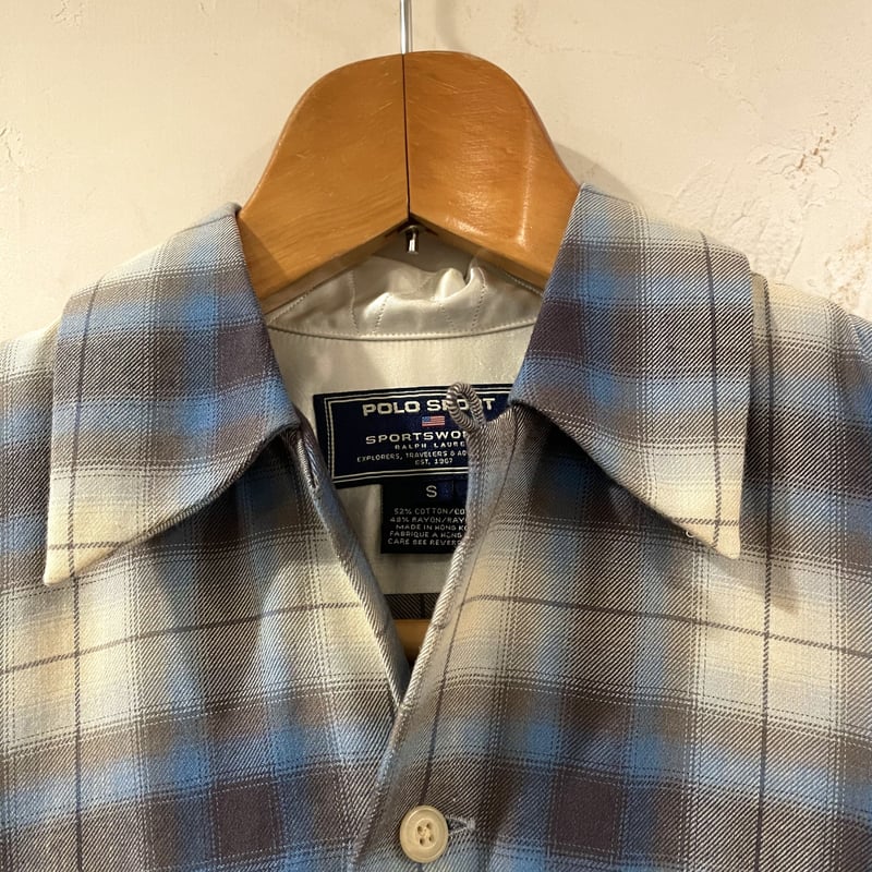 希少Ralph Lauren ポロ スポーツ　レーヨン　オープンカラー サイズＭ 希少Ralph Lauren ポロ スポーツ レーヨン オープンカラー