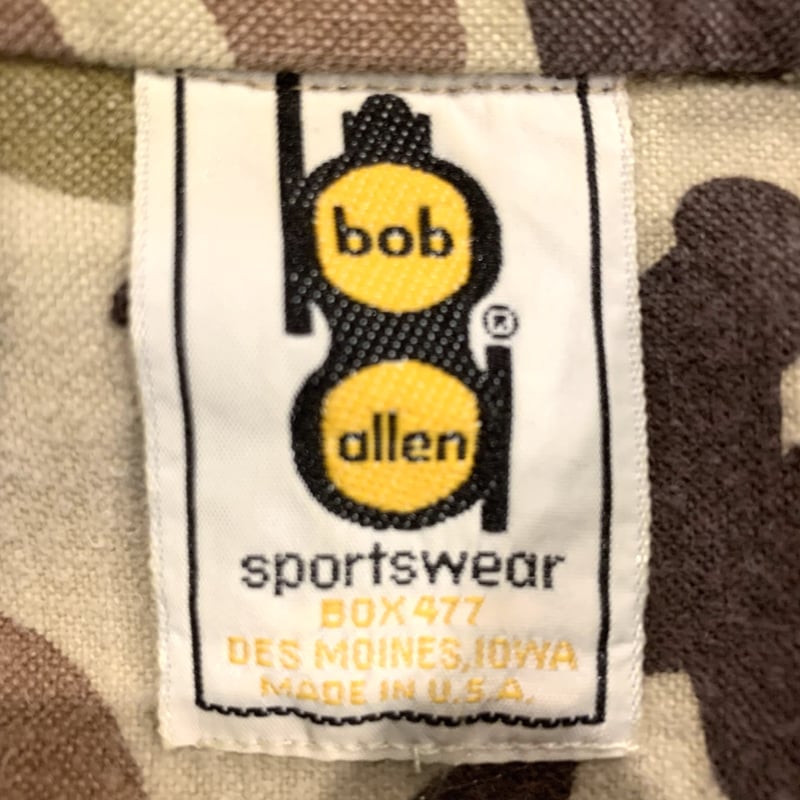 70s bob allen ハンティングシャツ カモフラ柄 USA製 コットン 70s bob allen ハンティングシャツ カモフラ柄 USA製 コットン