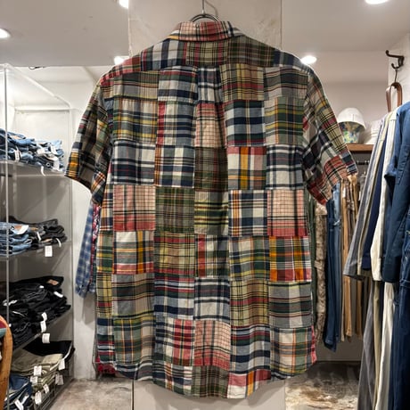 RALPH LAUREN　S/S パッチワークシャツ　Size M　ラルフローレン　ボタンダウンシャツ　(S5603)