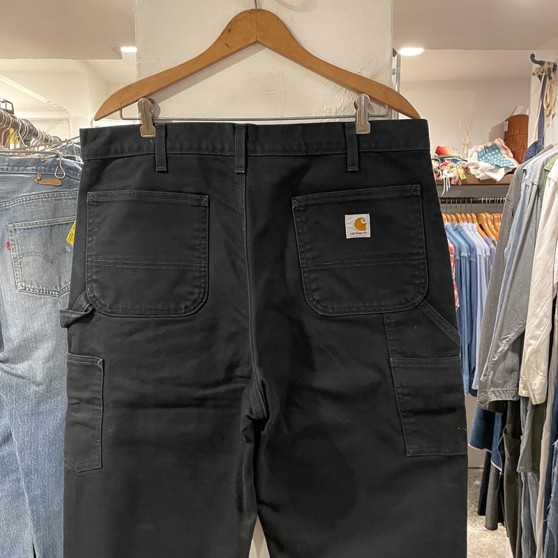 Carhartt ダック地 ペインターパンツ ダブルニー ブラック 裏地 Carhartt ダック地 ペインターパンツ ダブルニー ブラック 裏地