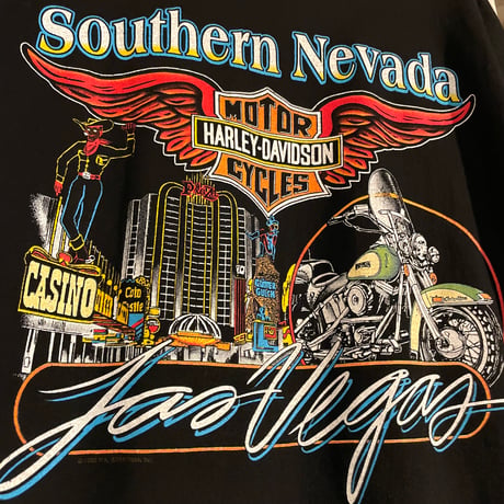 90s　HARLEY-DAVIDSON　S/S Tシャツ　ハーレーT　USA製　Size XL　©1992　(S4911)