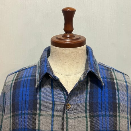 80s　FIVE BROTHER　L/S ネルシャツ　Size XL　USA製　コットンシャツ　ファイブブラザー　(S5709)