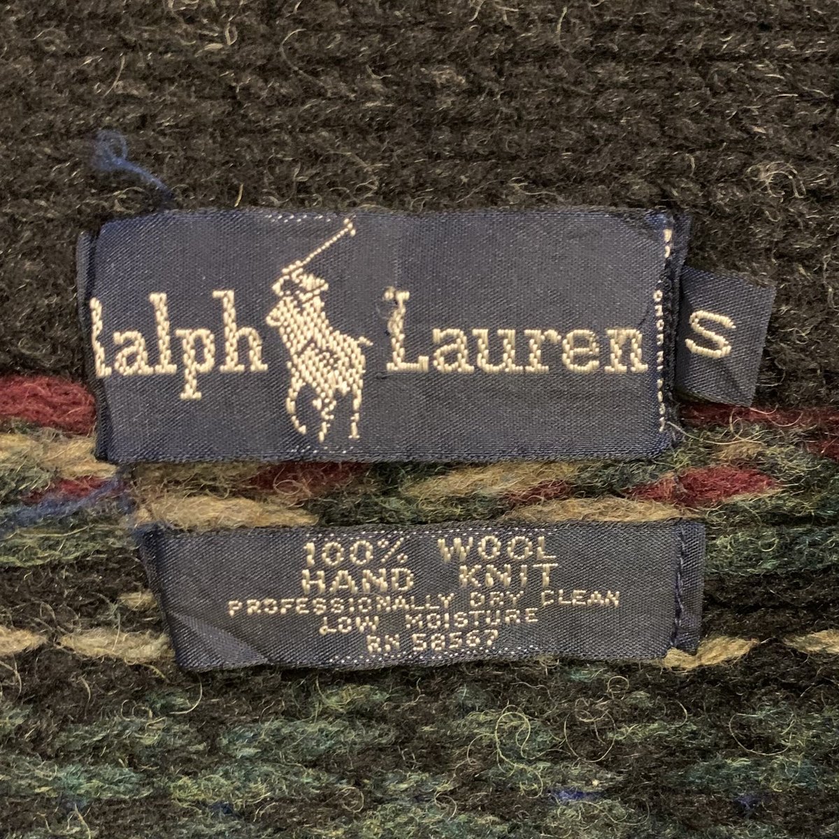 POLO by Ralph Lauren ショールカラーニット ラルフローレン 雪柄 HAND