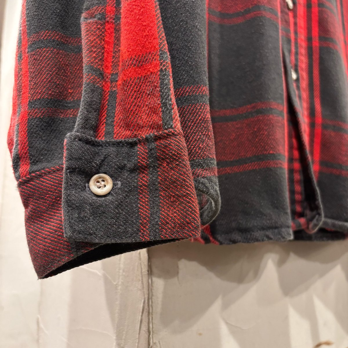 80s SUNSHINE MOUNTAIN PRODUCTS L/S ネルシャツ USA製 S