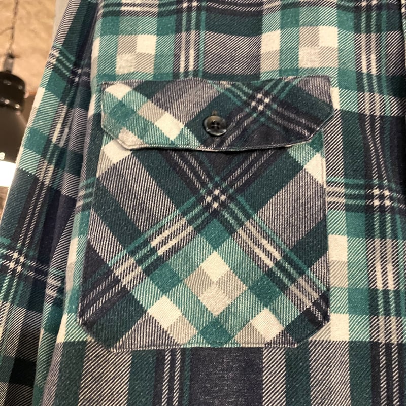 field master 80's USA製 オンブレ チェック シャツ 80s～ FIELD MASTER acrylic wool shirt | 古着屋 grin days memory
