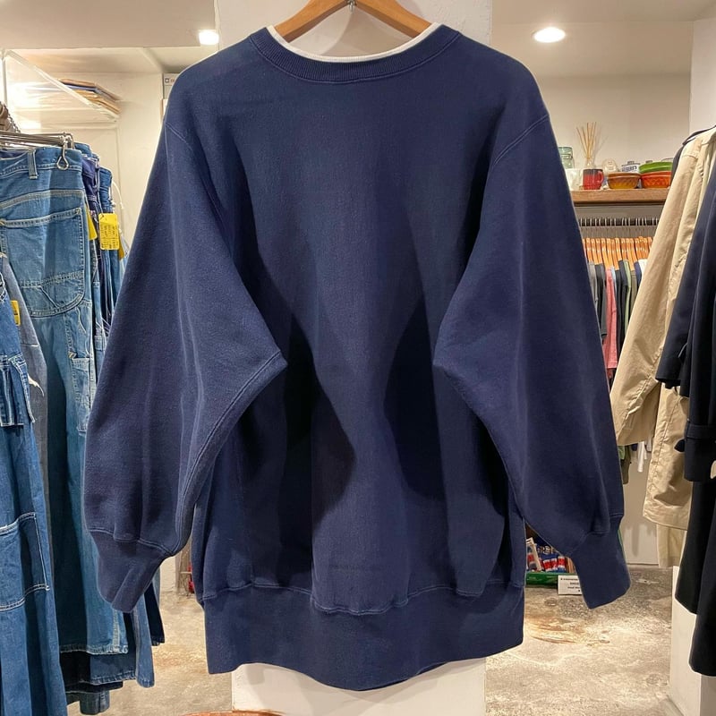 Champion REVERSE WEAVE スウェット サイズM 二重襟 Champion Reverse Weave 2重襟 90s USA製 リバーススウェット 紺