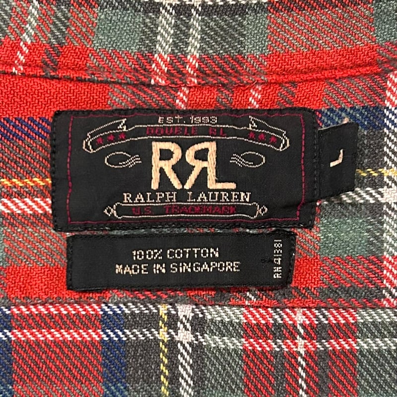 90s RRL L/Sネルシャツ ダブルアールエル ラルフローレン 三ツ星 90s RRL L/Sネルシャツ ダブルアールエル ラルフローレン 三ツ星