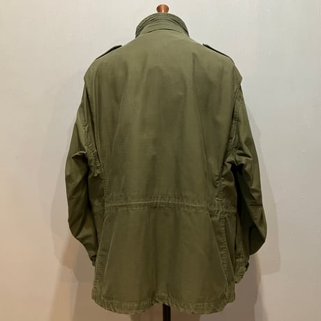 80s　US MILITARY　M-65 FIELD JACKET　3rd Type　フィールドジャケット　Size L-S　ブラスジップ　ミリタリージャケット　1980年　(S4977)