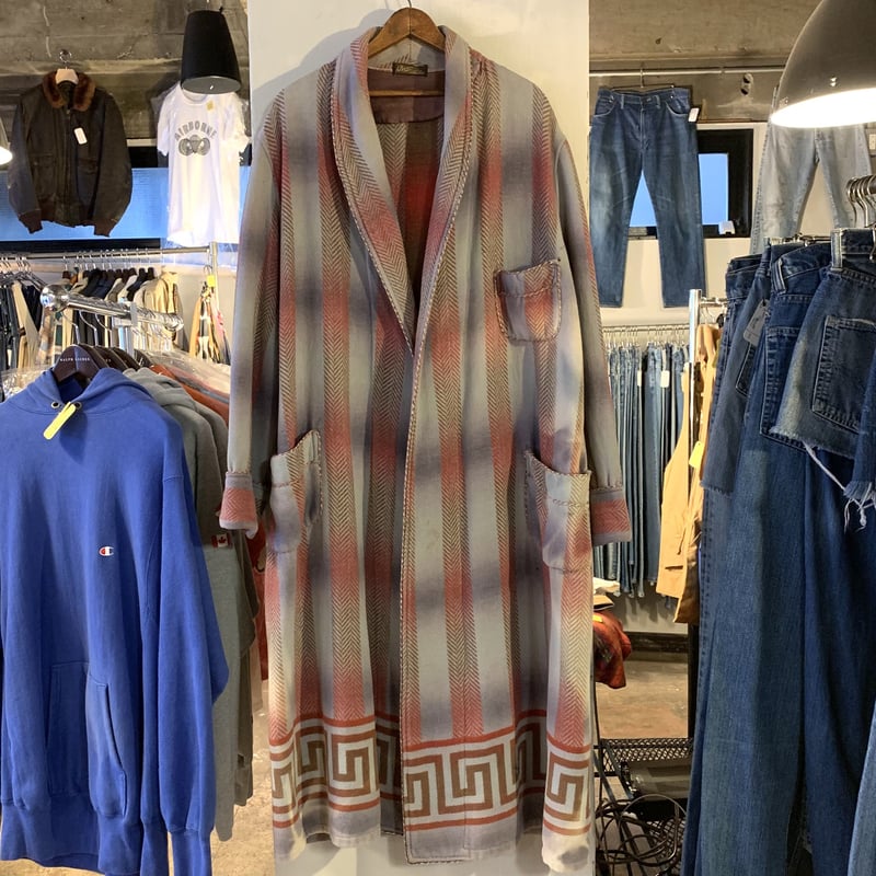 30s Beacon ブランケットガウン ショールカラーコート オンブレ 30s Beacon ブランケットガウン ショールカラーコート オンブレ