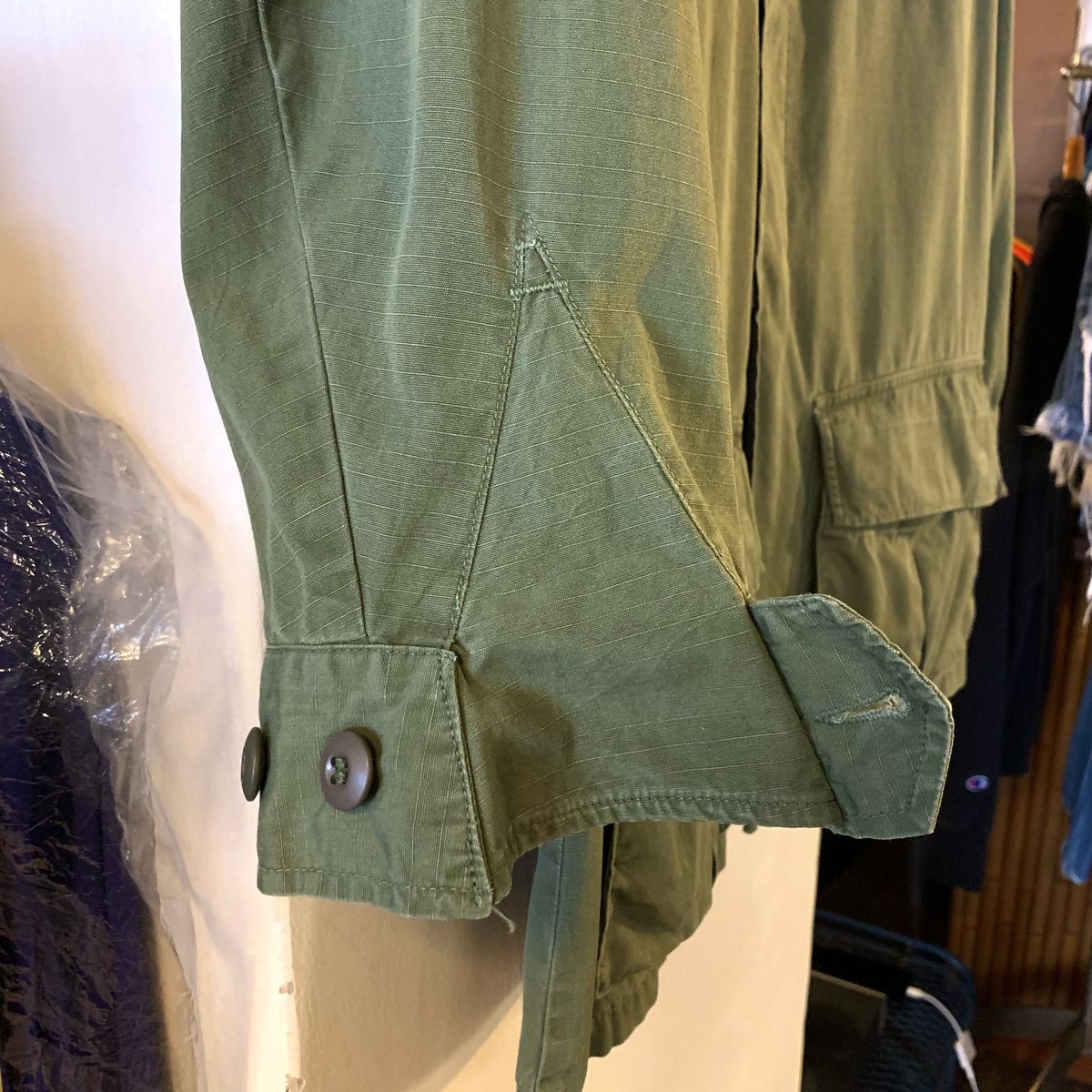 60s US ARMY ジャングルファティーグジャケット 4thタイプ 刺繍入り