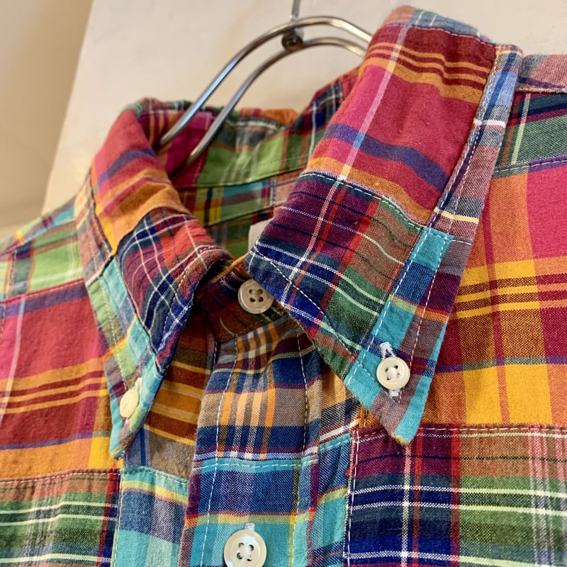 Brooks Brothers クレイジーマドラス パッチワークシャツ コットン