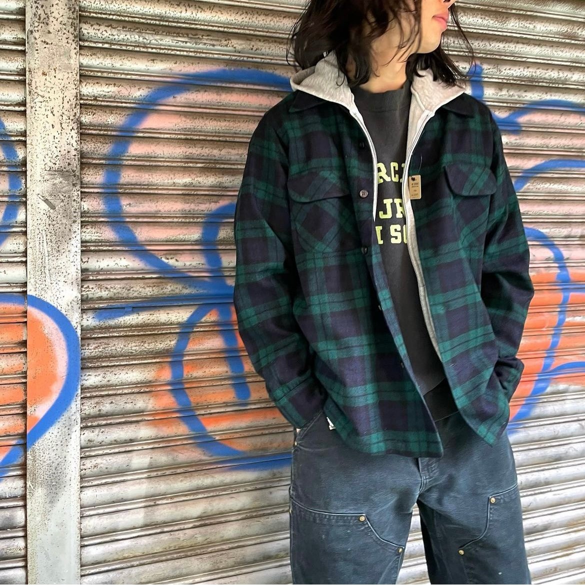 70s PENDLETON ウールチェックシャツ ペンドルトン ブラックウォッチ