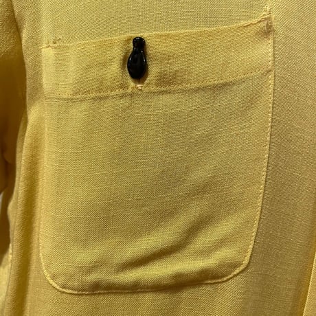 Vintage Bowling Shirt　50年代　ボウリングシャツ　背面無地　ピン型ボタン　50s　(S1048)