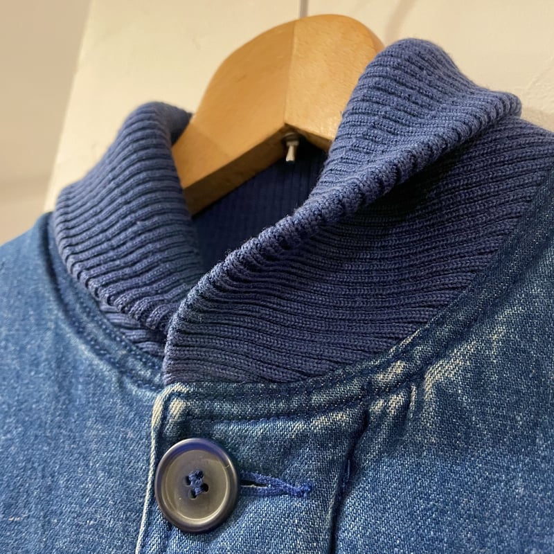 Ralph Lauren 中綿 キルティング 襟リブ デニムジャケット Ralph Lauren 中綿 キルティング 襟リブ デニムジャケット