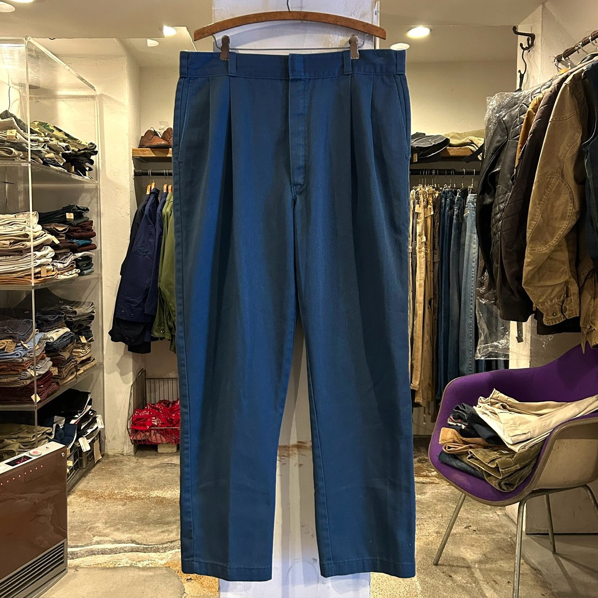 90s Dickies 874 ワークパンツ ディッキーズ ネイビー タック入り 36