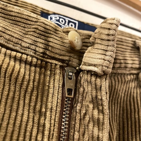 90s〜　POLO by Ralph Lauren　コーデュロイパンツ　焦げ茶　SCOVILL ジップ　ラルフローレン　(S1489)