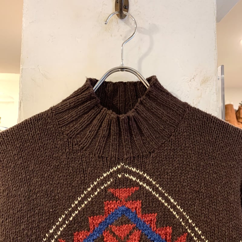 LAUREN Ralph Lauren ネイティブ柄 ニット リネン×コットン ハンド