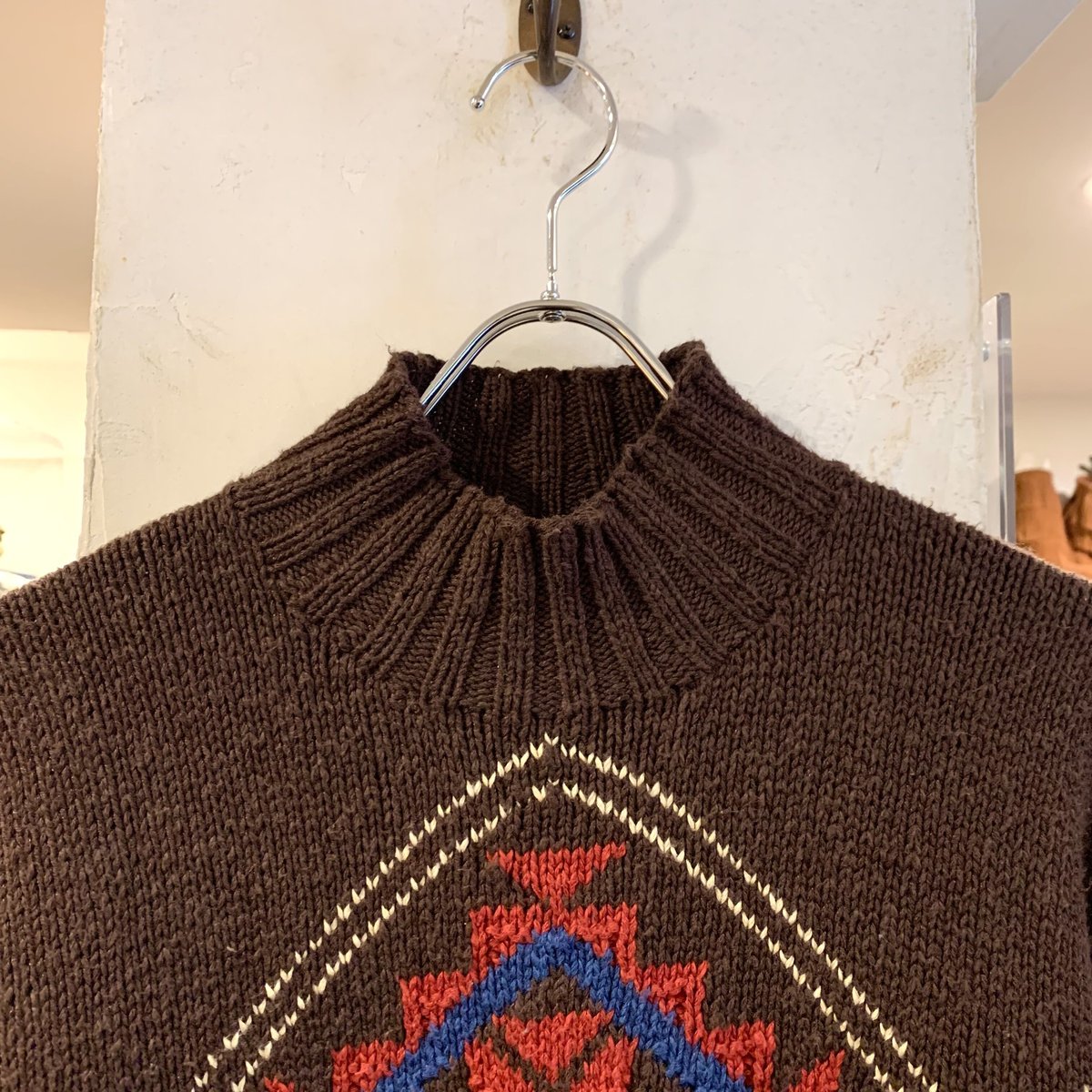 ローレンラルフローレン ラムウール コットン ネイティブ柄 ニット Y423b ローレンラルフローレン ラムウール コットン ネイティブ柄 ニット Y423b