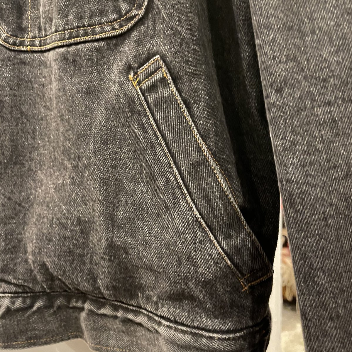POLO RALPH LAUREN 80s USA製 ブラックデニムジャケット 襟 POLO RALPH LAUREN 80s USA製 ブラックデニムジャケット 襟