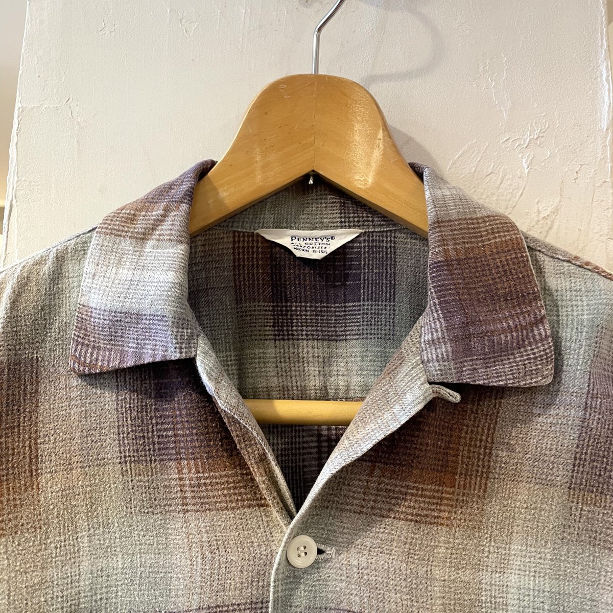 50's PENNEY'S プリントネルシャツ 50's PENNEY'S TOPFLIGHT プリントネルシャツ “14 1/2