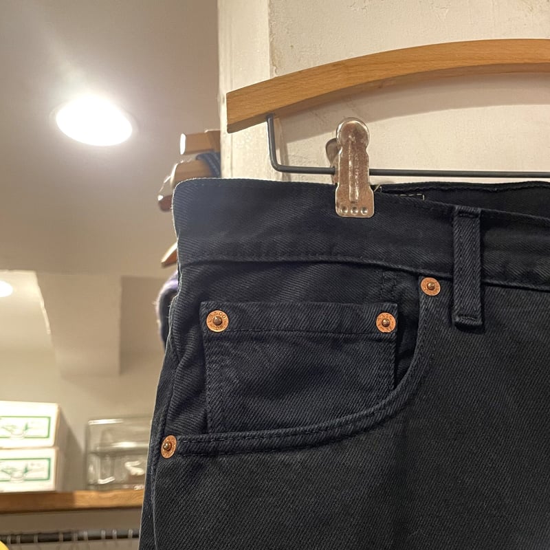 90s Levi's 501 後染めブラックデニムパンツ ユーロリーバイス ボタン