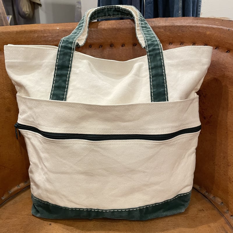 LANDS END トートバッグ USA製 90s サイドポケット付き ランズ LANDS END トートバッグ USA製 90s サイドポケット付き ランズ