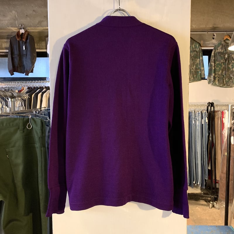60s NELSON ヴィンテージ レタードカーディガン wool 紫色 60s NELSON ヴィンテージ レタードカーディガン wool 紫色